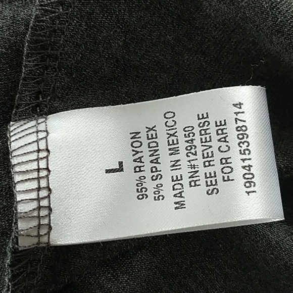 ELLE Grey Side Knot Knit Top L - Picture 10 of 10